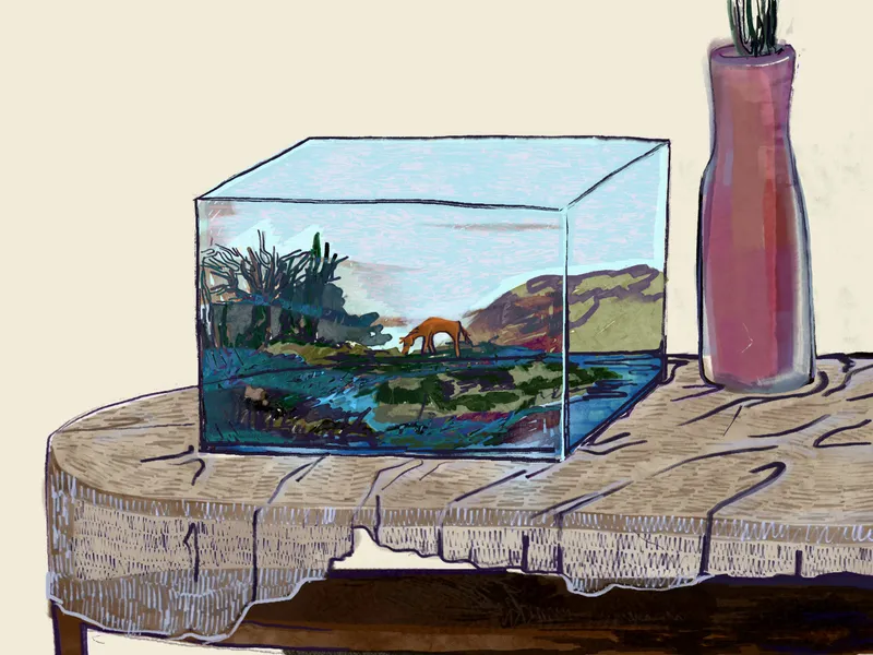 Akwarium Kai, digital painting, 2024 Akwarium Kai, digital painting, 2024