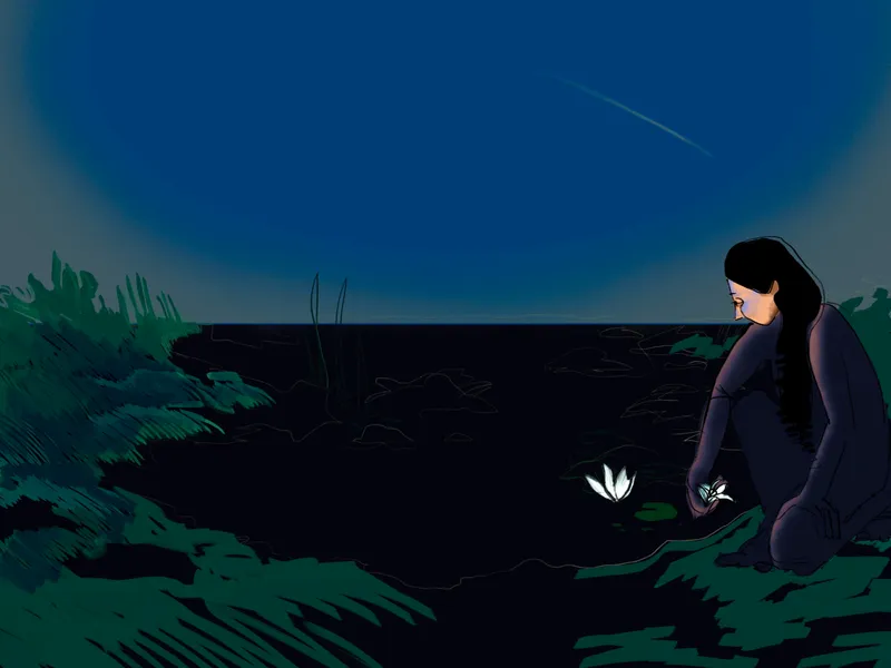 Ostatni nenufar tamtego lata, digital painting, 2022
